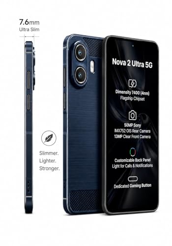 Image of Ultimate Black Armor Back Cover Case for Ai+ Nova 2 Ultra 5G; Sleek, Stylish, and Unbeatable Protection | Carbon Fiber Rugged Armour (Black).