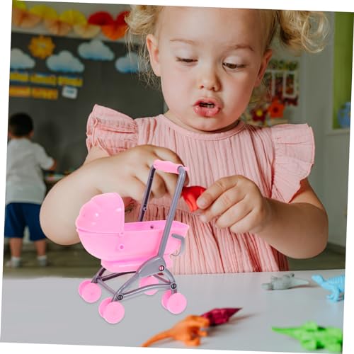 Mikikit Kompakter Puppenwagen Für Junge Mädchen Stabiler Mini Kinderbuggy Aus Robustem Kunststoff Für Fantasievolles Spielen Geeignet Für Puppenhäuser Und Rollenspiele Farbenfroh Und – Bild 7