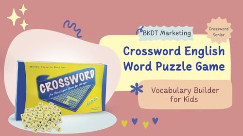 Image of BKDT Marketing Crossword English Word Puzzle Game for Kids - Vocabulary Builder for Kids (Crossword Senior) - Birthday /Retrun Gifts