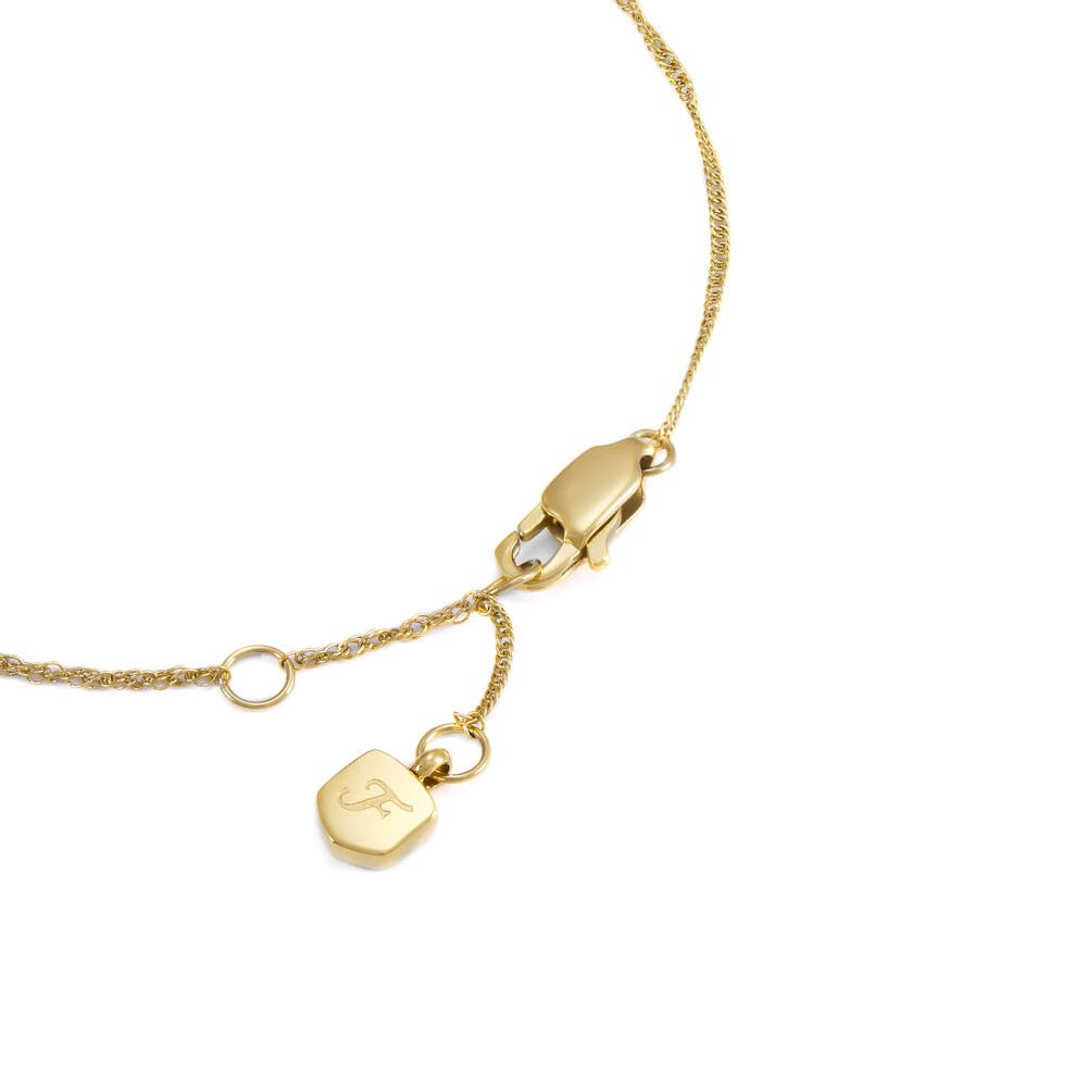 Fossil Pulsera de cadena fina en acero inoxidable con cierre de langosta para mujer