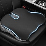 ZIKEE Ergonomic Wedge Car Seat Cushion with U-Shaped Design for Tailbone, Back & Sciatica Pain Relief, High-Density Memory Foam Seat Cushion for Car, Raised Back for Wider Vision, Anti-Slip Bottom