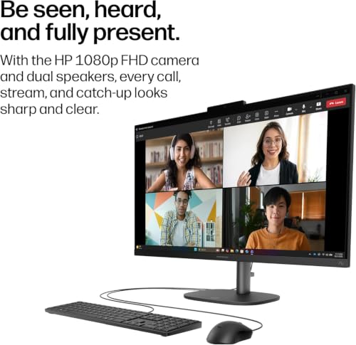 Image of HP OmniStudio Next Gen AI 27 All‑in‑One Desktop, 27 inch FHD 120Hz IPS Display, AMD Ryzen AI 5 Processor, 16GB DDR5 RAM, 512GB NVMe SSD, Windows 11 Home, Jet Black
