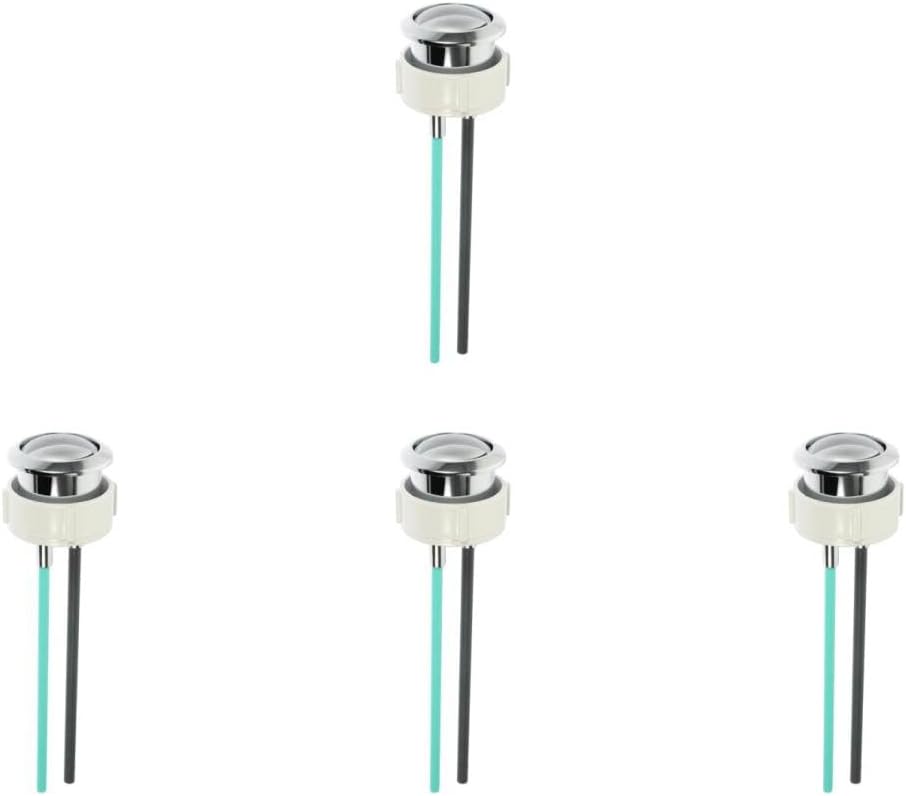 Gadpiparty 4pcs Practical Toilet Button Replacement for Tanks Easy Install Ware Accessory Plated Finish Compact Design and Functionality