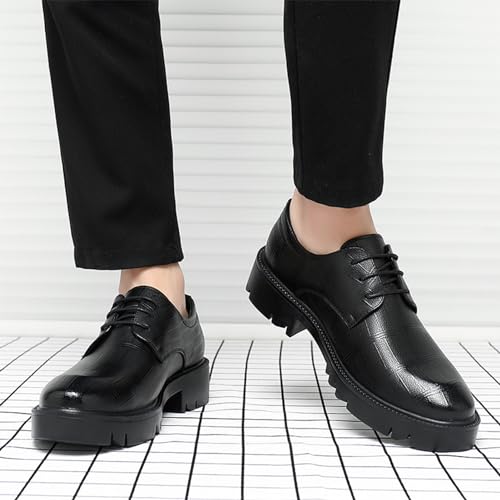 YZABEL Men's Formal Oxford Shoes Western Fashion Tuxedo Prom Shoes Modern Leather Platform Business Casual Comfort Formal Shoes3