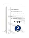 Scribbledo Mini Dry Erase Notepad 5x7, Lined Whiteboard Memo, 2 Pack