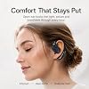 Auriculares inalámbricos Bluetooth 6.0 plegables, resistentes al agua IPX5 para correr, diseño abierto ergonómico con gancho de oreja y controlador de conducción de aire de 14.2 mm, cancelación de ruido (negro) 6
