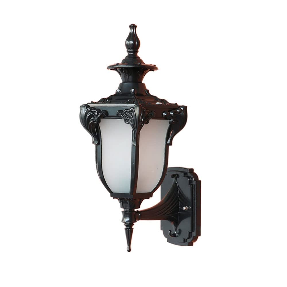 Applique extérieure E27 en aluminium et verre bullé de style européen rétro IP54