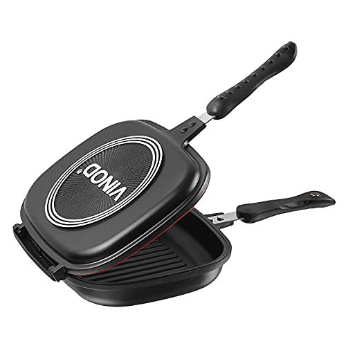 Vinod Zest Plus Aluminium Non Stick Double Griller / Sandwich Maker | Detachable Magnetic Handle | Oil Collector | Easy To Clean | Gas Base | 1 Year Warranty Vinod Zest Plus Aluminium Non Stick Double Griller / Sandwich Maker | Detachable Magnetic Handle | Oil Collector | Easy To Clean | Gas Base | 1 Year Warranty