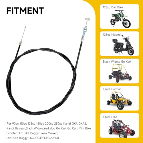 HIAORS Cabo de acelerador reto universal de 75 polegadas compatível com scooter a gás Kandi Go Kart