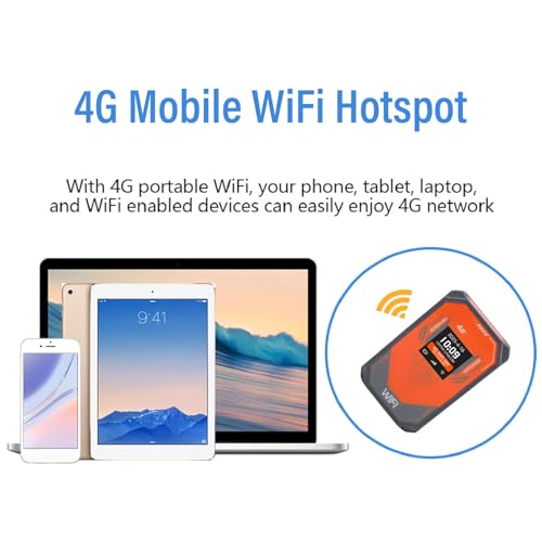 Image of Fockety 4G LTE Mobile Hotspot Router, 300 Mbps High Speed Mobile Router, Portable WiFi Hotspot Device Support 8 Users for Cell Phones Laptops Computers, European Version
