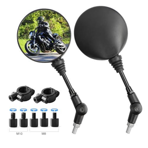 Specchietto Retrovisore Moto In Alluminio - Per Manubrio 7/8'' 22mm | Cruiser, Chopper, ATV, Scooter - Foto 6