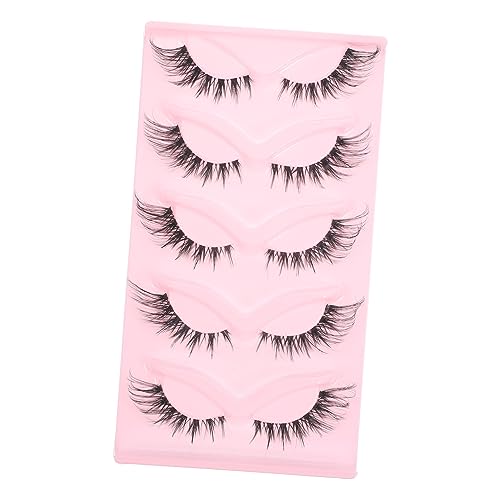 SMASOLO Faux Cils En Bande 5 Paires Œil De Renard Allongés Aspect Naturel Maquillage Quotidien Fêtes