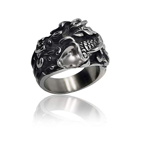 Chic Punk Biker Rings Cool Zodiac Rings Carp Koi Fish Rings Good Luck Rings For Men Boys Jewelry (10) #TOP4