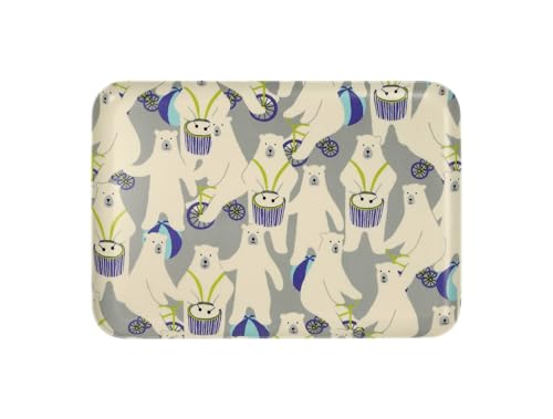 TATSU-CRAFT(タツクラフト) SR トレー M シロクマサーカス 電子レンジ対応 食洗機対応 トレイ プラスチック 長方形 おしゃれ 食事 お盆 配膳 カフェ キッチン 雑貨 ランチョンマット 洗える 子供 小学生 幼稚園 日本製