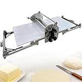 Azcabjie Sfogliatrice per Pasta in Acciaio Inossidabile, Macchina Sfogliatrice Elettrica Professionale per La Cottura Domestica, Tagliere da 40x17,7 Pollici, per Pasta Sfoglia E Fondente