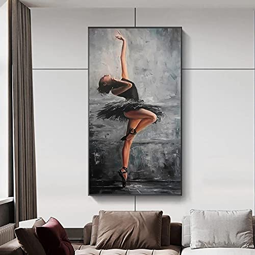 Peinture sur toile murale avec affiche portrait art et décoration moderne de salon