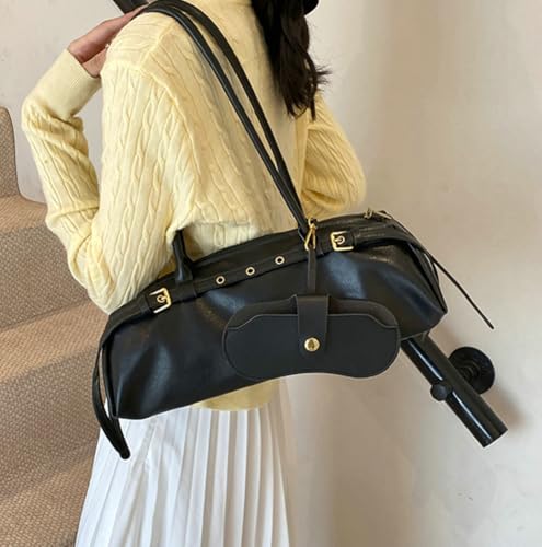 Epsion Shoulder Bag for Women Large Shoulder Bag Slouchy Bag Retro Brown Tote Purse with Zipper Closure Work Travel 20254