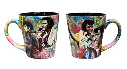 Taza cerámica Elvis Presley 12 oz con diseño colorido miniatura 1