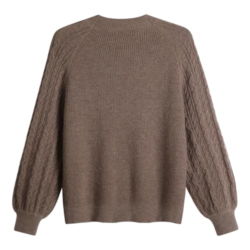 Image of GABERLY Button Down Thickened Sweaters V Neck Open Front Loose Oversized Cardigans Knit Outwear for Women