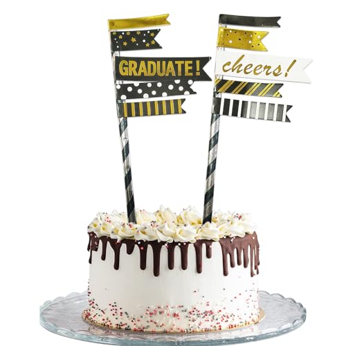 Image of Rozi Decoration Graduate Cake Topper for Decoration Items, Congratulation Decor, Graduation Party Set of 2 Pcs