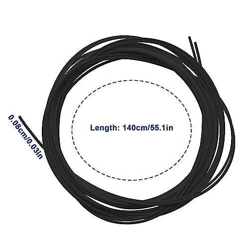 eMagTech 4pcs Lacets à Verrouillage Torsadé Remplacement Compatible avec BOA Compatible avec Engelbert Strauss Compatible avec Shimano Élastique Verrouille les Lacets de Chaussures, Noir – vue 4