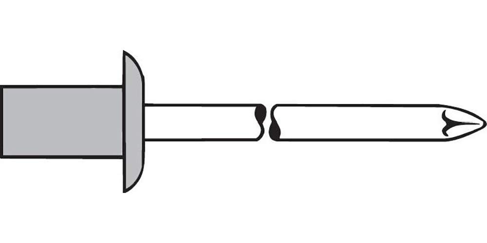 0007693300495 - Pack de 500 remaches ciegos (aluminio, 4.0 x 9.5 mm)