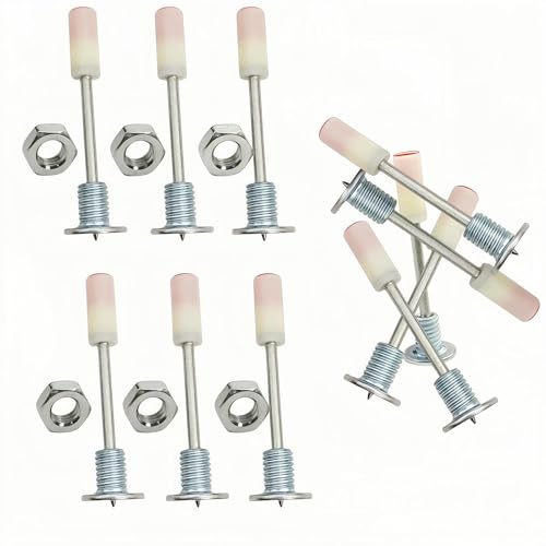 100 Pieza 42 Mm Clavos Roscados Para Hormigon, Contiene 100 Tuercas M8, Diámetro 7,3mm Clavadora Hormigon, Pistola A Presion Para Clavos, Para Fixing Conductos De Cable Para Techo Y Wall De Hormigón