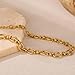 Jude Jewelers Stainless Steel Linked Infinity Charms Chain Style Bracelet (Gold)