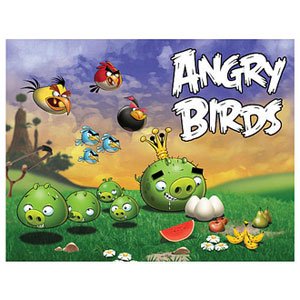 Mattel Angry Birds 24 Piece Puzzle Scene 2 Pigs Going After Eggs