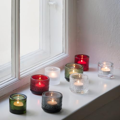Iittala Photophore Kastehelmi en Verre, de Couleur Vert Sapin, Dimensions : 7,6 x 7,6 x 6,4 cm, 1070557 – vue 5