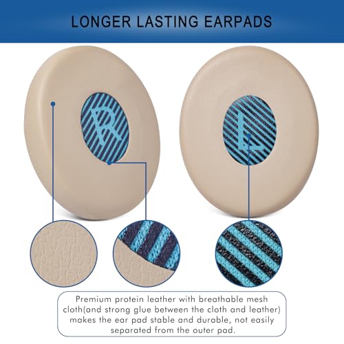 Image of Ear Pads Replacement for Bose On-Ear 2 Headphones, Ear Cushion for Bose OE2 | OE2i / SoundTrue On-Ear /SoundLink On-Ear Headset, Durable & Longer Lasting (Khaki)