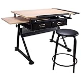 Découvrez notre table artisanale de qualité supérieure, avec un panneau épais en érable et un cadre triangulaire en acier robuste pour une meilleure stabilité. Les bords lisses et polis garantissent une expérience de bricolage sûre, ce qui le rend idéal pour divers projets de bricolage. Parfaite pour les artistes et les amateurs, cette table polyvalente allie durabilité et style pour votre espace créatif.