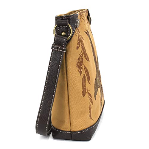 Image of CHALA Canvas Crossbody Women Mid-Size Crossbody Shoulder Purse with Adjustable Strap