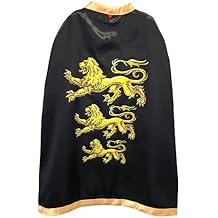 Liontouch - Triple Lion King Cape | 3-8 Years - One Size Fits All | Medieval Pretend Play Toy Cloak for Boys Ready for Adventure | Roleplay, Dress Up, Fancy Dresses & Royal Costumes for Kids