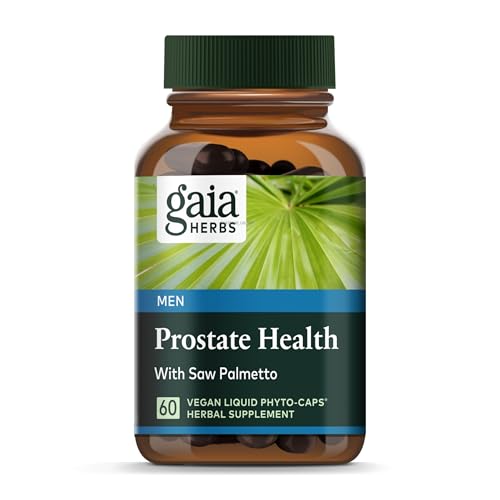 Gaia Herbs Prostate Health - Supports Prostate Health and Function for Men - with Saw Palmetto, Green Tea, Nettle Root, and White Sage - 60 Vegan Liquid Phyto-Capsules (20-Day Supply)