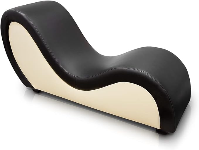 Sillón Tantra QUIRUMED Negro y Beige vista lateral en polipiel