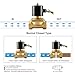 Baomain Brass Electric Solenoid Valve 1-1/2 Inch DC 12V Thread Direct Acting Normally Closed Compatible with Water Air 2W-400-40 Gold