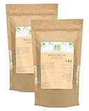 Basilikum getrocknetvon der Grünen Essenz - Basilikum gerebelt - Basilienkraut Gewürz Großpackung – Italienische Kräuter - Basilikumpulver gemahlen (500 Gramm)