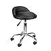 Display4top Noir réglable pivotant Rolling Coussin de Massage Tattoo hydraulique Salon Tabouret avec Dos, 5 Roues
