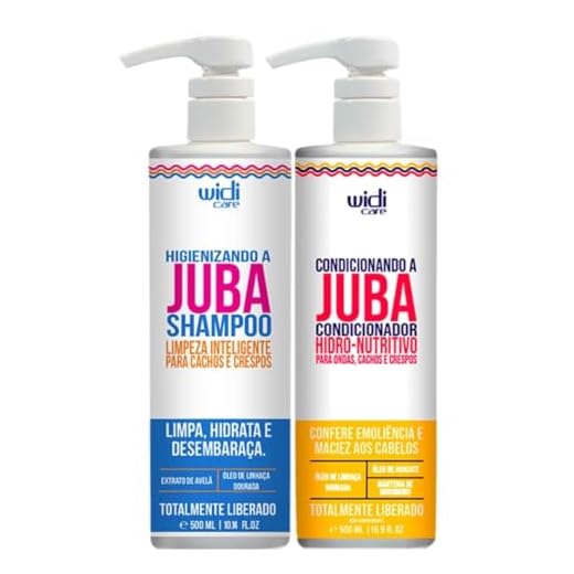 Kit Juba Shampoo e Condicionador 500ml Higienizando E Condicionando Widi Care