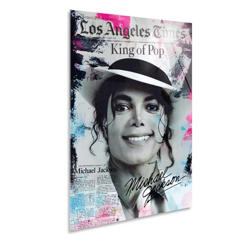 Giallobus - Impression sur Toile - 15 - Tribute Michael Jackson - Verre Acrylique - 35x50 - Prêt à accrocher - Peintures pour la Maison