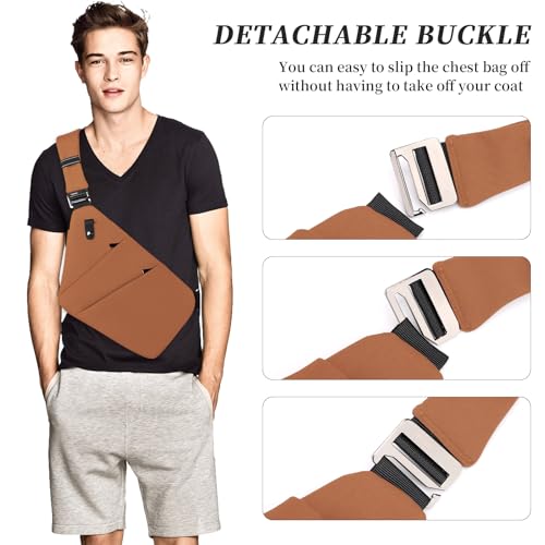 Image of Anti Theft Crossbody Bag,Sling Bag for Women Men,Multi-pocket Chest Shoulder Bag for Travel, Sport, Work