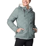 Free Country Women’s Reversible Winter Coat Puffer Jacket with Sherpa Lining Water & Wind Resistant Insulated-Acadia Cloud Lite-Hickory-Size L