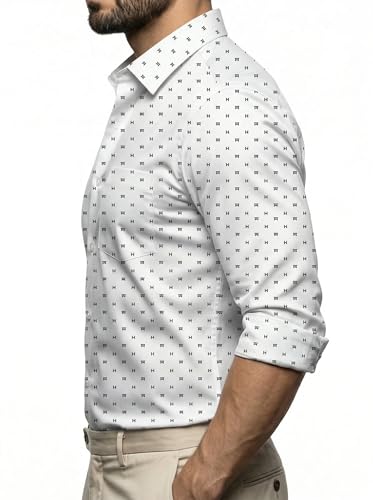 Image of Amazon Brand - INKAST Men's Printed Cotton Shirt | Full Sleeve | Regular Fit | Comfortable Formal Stylish Shirt for Men | Man Shirts for Professional Look