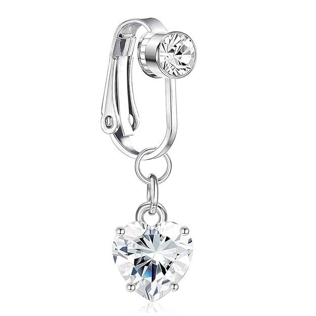 lakshminarayan sales 1PCS Clip on Belly Button Rings | Non Piercing Belly Rings Fake Belly Button Rings, Clip On Belly Piercing Jewelry for Women-picture-12