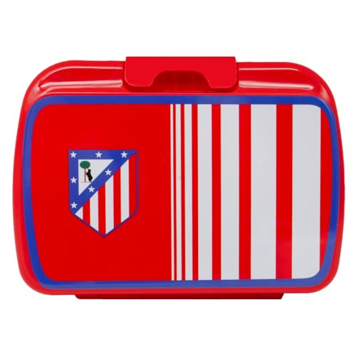 ms móvil shop Sandwichera Atlético de Madrid Oficial | Caja Almuerzo Infantil | Escudo del Club | Cierre Seguro | Ideal para Cole, Picnic o...