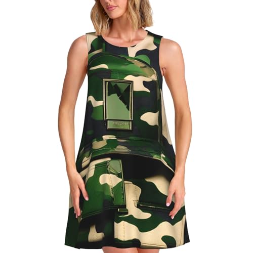 Robe d'été légère sans manches camouflage pour rester fraîche au quotidien