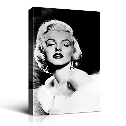 Denozer Marilyn Monroe Canvas Wall Art Poster 20x30 inch Classic Movie Stars Painting Home Decor Female Portrait Artwork for Living Room Bedroom