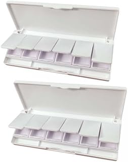 6 Grids Empty Refillable Watercolor Palette (...