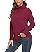 VIISHOW Women's Casual Lightweight Soft Turtleneck Long Sleeve Knit Top Loose Pullover Sweater,Red,Small